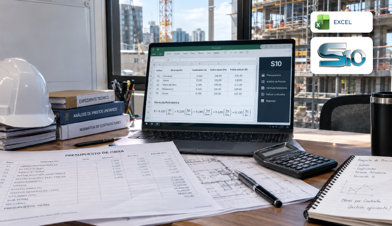 ELABORACIÓN DE FÓRMULA POLINÓMICA EN OBRAS POR CONTRATA CON S10 Y EXCEL